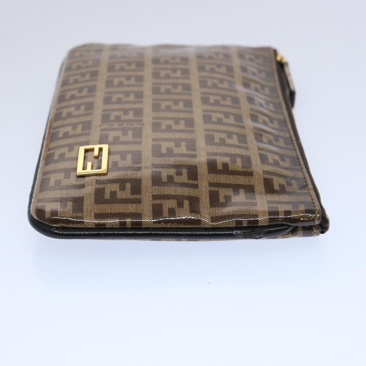 FENDI Zucchino Canvas Pouch Brown bs10758