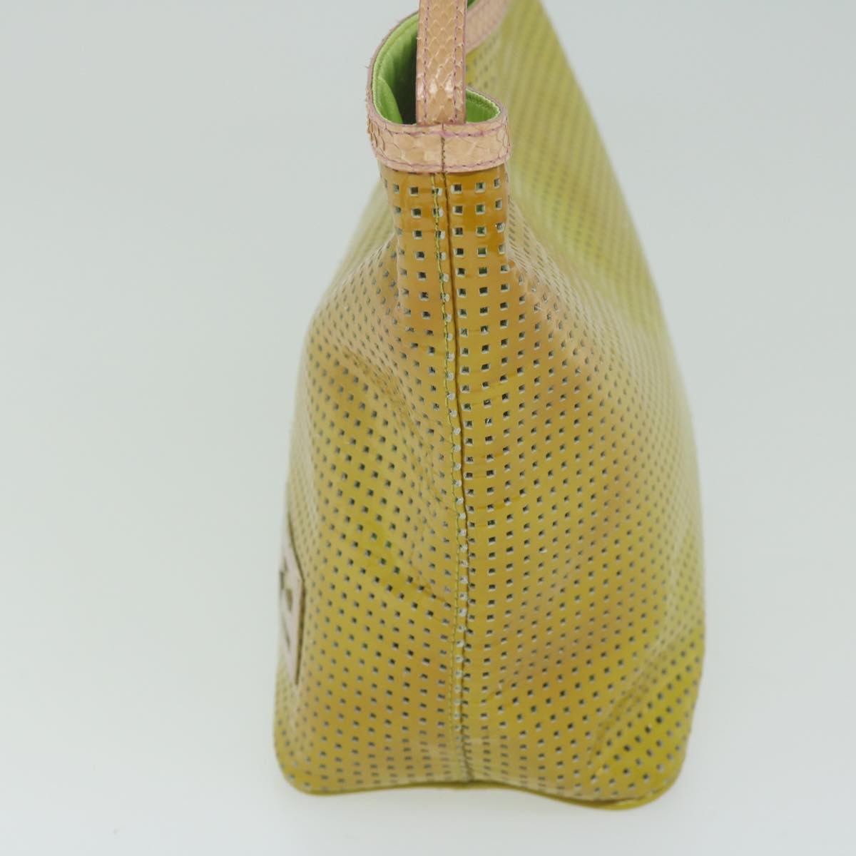 FENDI Shoulder Bag Patent leather Green 2813 26637 008 bs10909