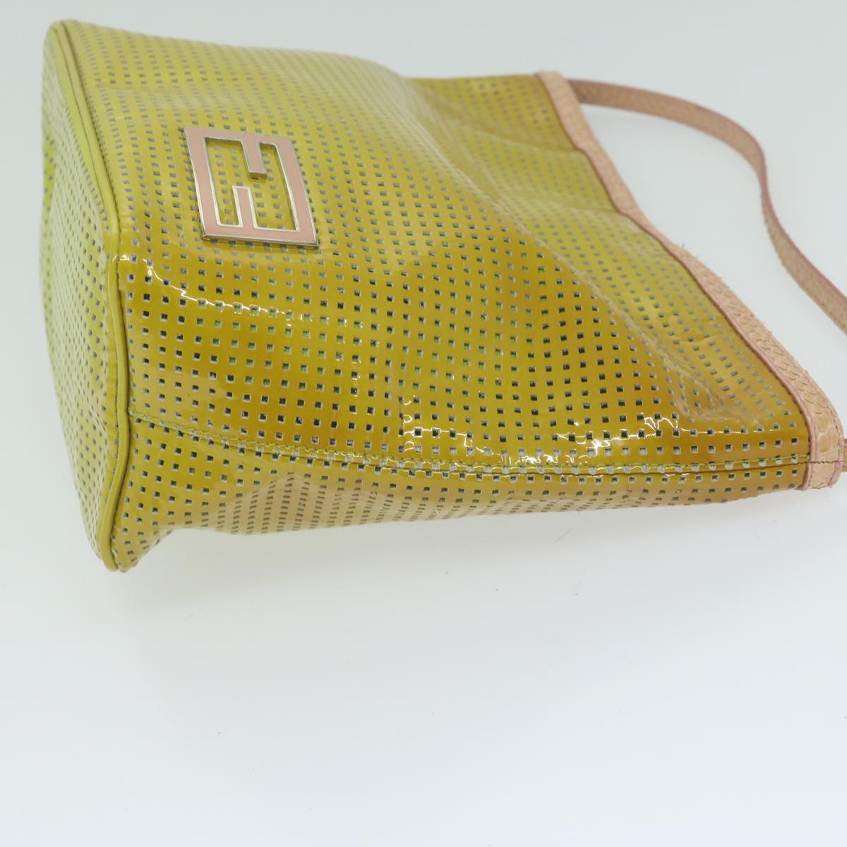 FENDI Shoulder Bag Patent leather Green 2813 26637 008 bs10909