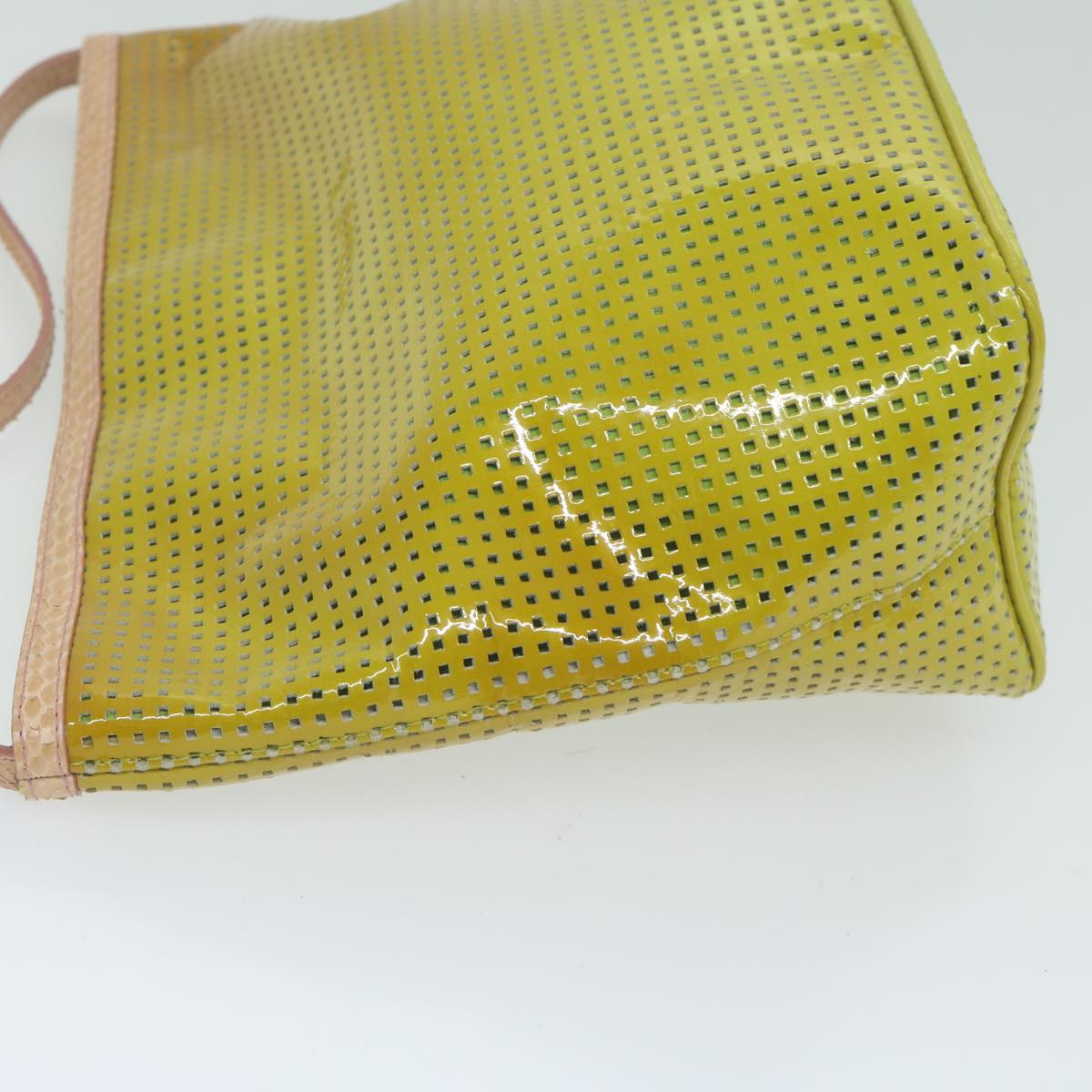FENDI Shoulder Bag Patent leather Green 2813 26637 008 bs10909