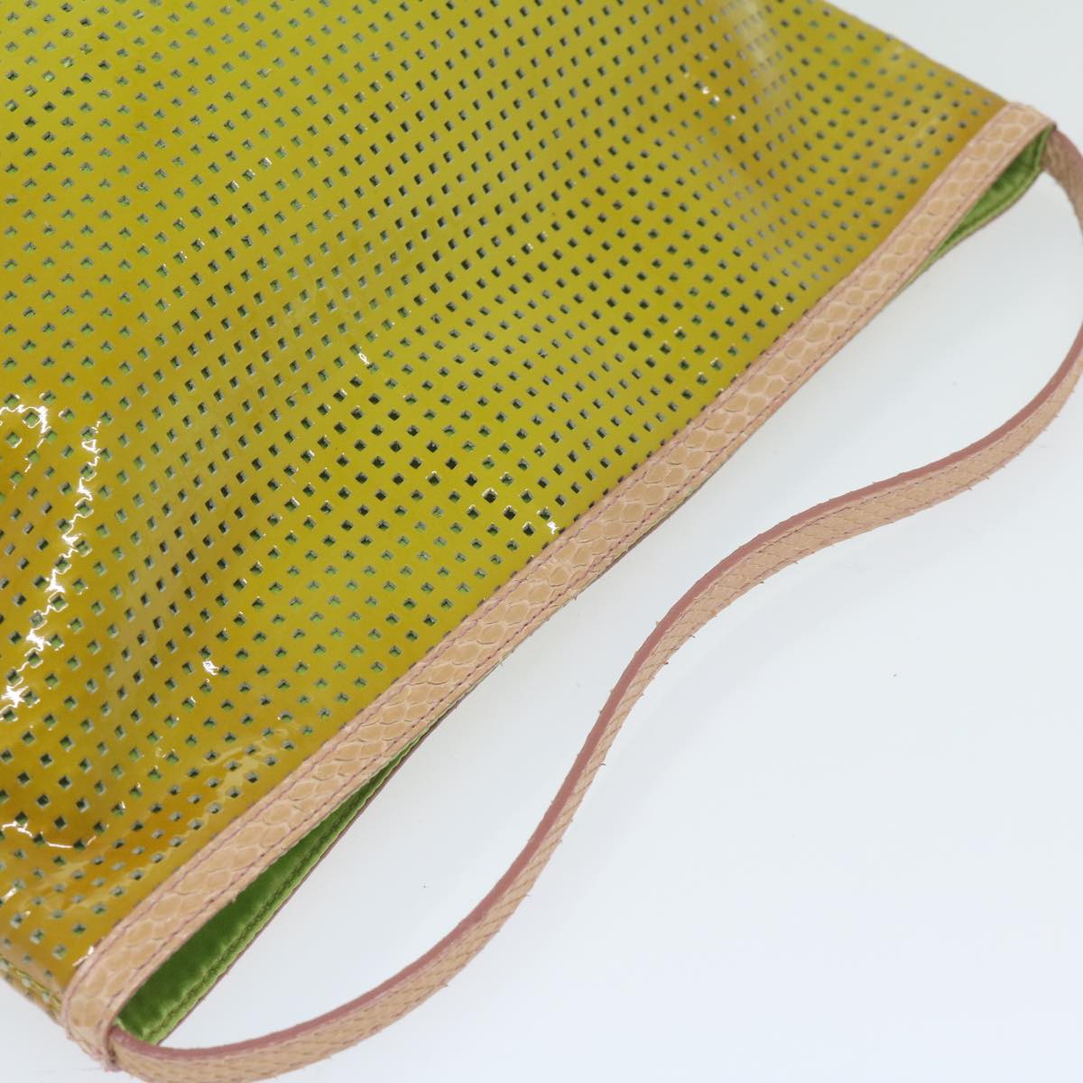 FENDI Shoulder Bag Patent leather Green 2813 26637 008 bs10909