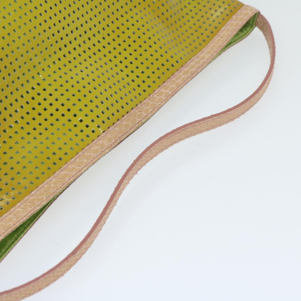 FENDI Shoulder Bag Patent leather Green 2813 26637 008 bs10909