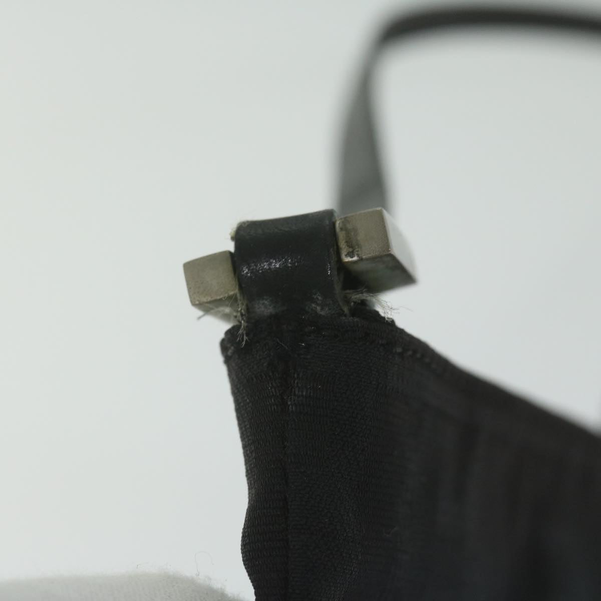 FENDI Zucca Canvas Shoulder Bag Black bs10962