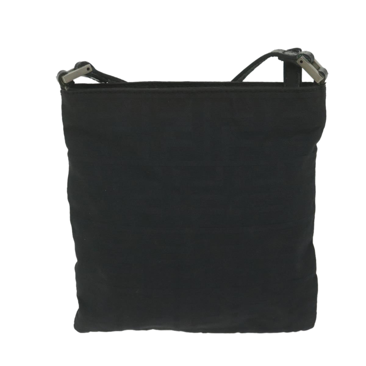 FENDI Zucca Canvas Shoulder Bag Black bs10962
