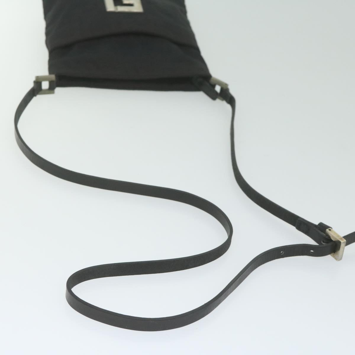 FENDI Zucca Canvas Shoulder Bag Black bs10962