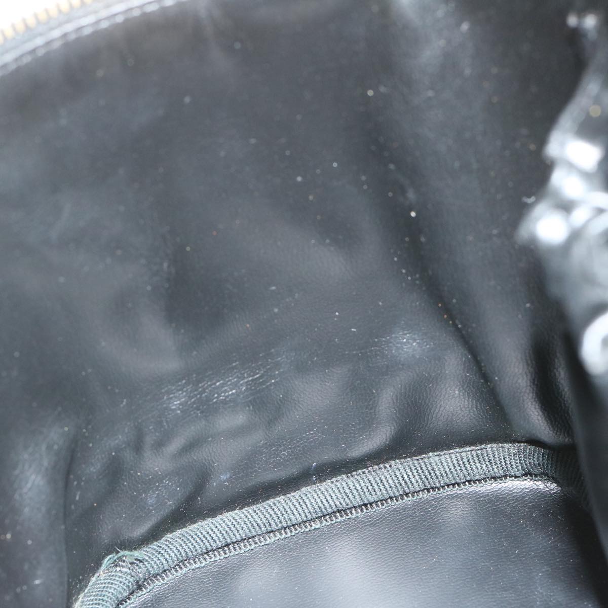 CHANEL Vanity Cosmetic Pouch Leather Black CC bs10975