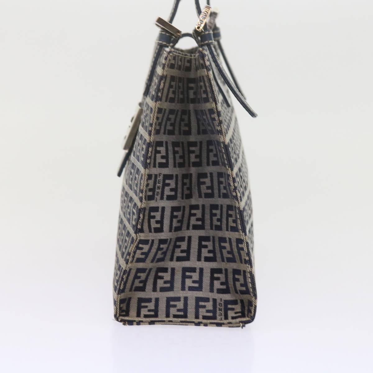 FENDI Zucchino Canvas Mamma Baguette Shoulder Bag Navy bs11001