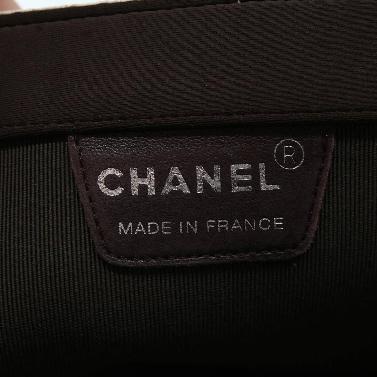 CHANEL Hand Bag Nylon Brown CC bs11011
