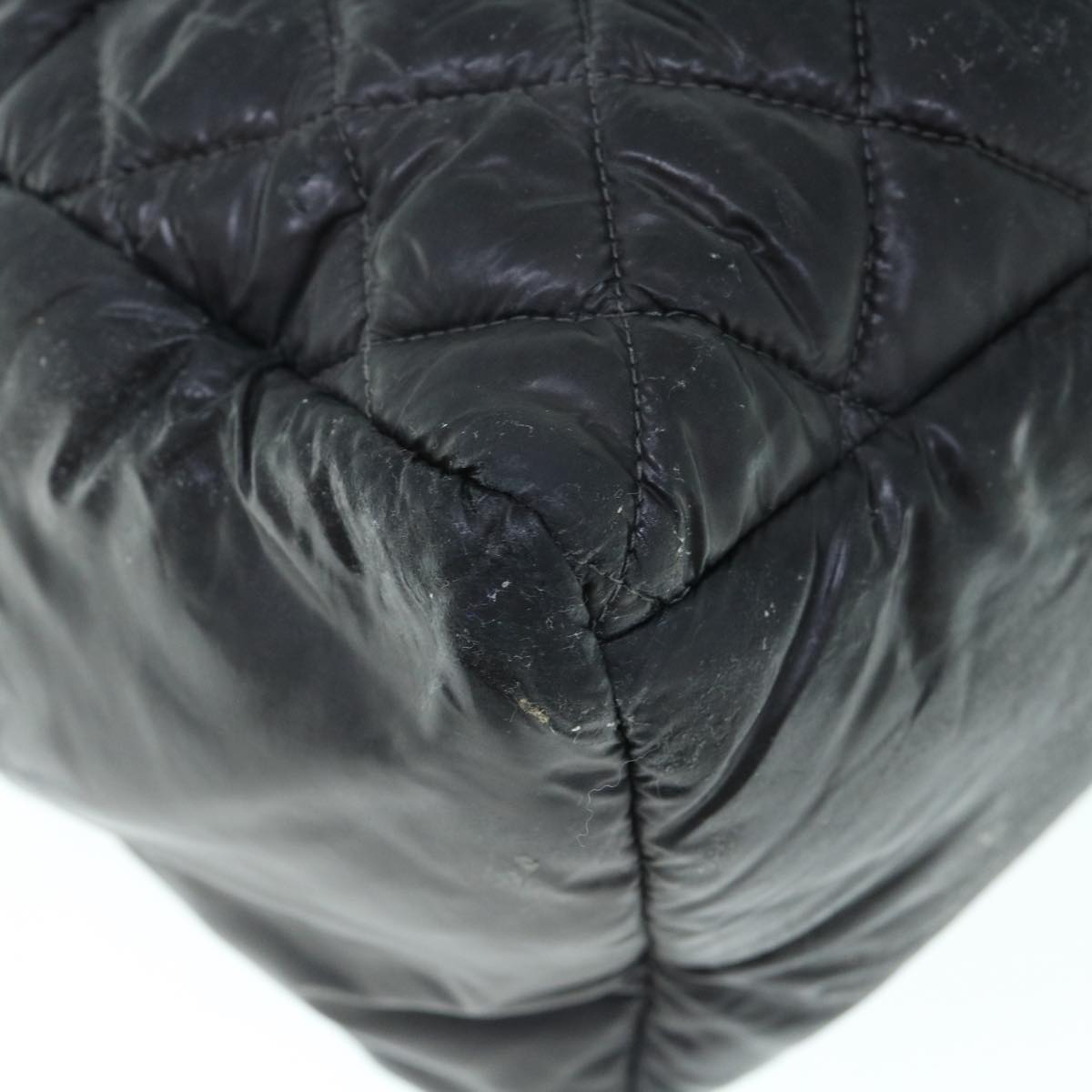 CHANEL Cococoon Shoulder Bag Nylon Black CC bs11077