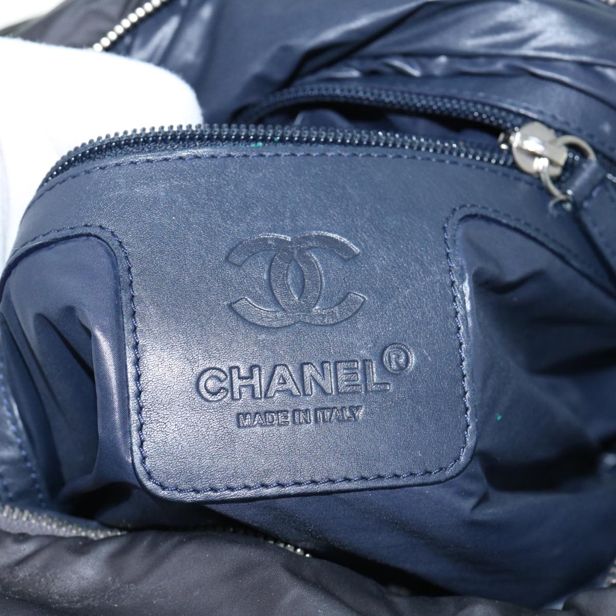 CHANEL Cococoon Shoulder Bag Nylon Black CC bs11077