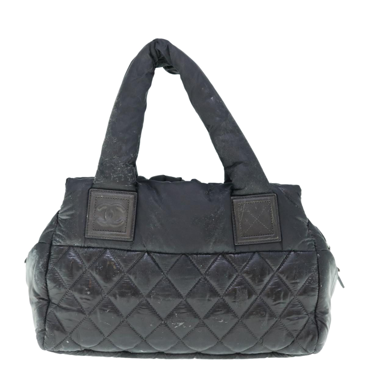 CHANEL Cococoon Shoulder Bag Nylon Black CC bs11077