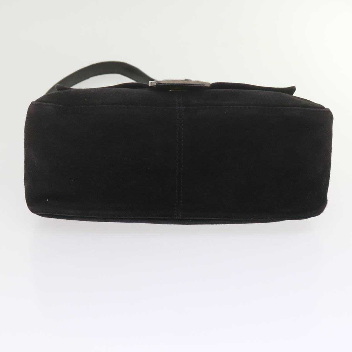 FENDI Mamma Baguette Shoulder Bag Suede Black 2308 26325 089 bs11079