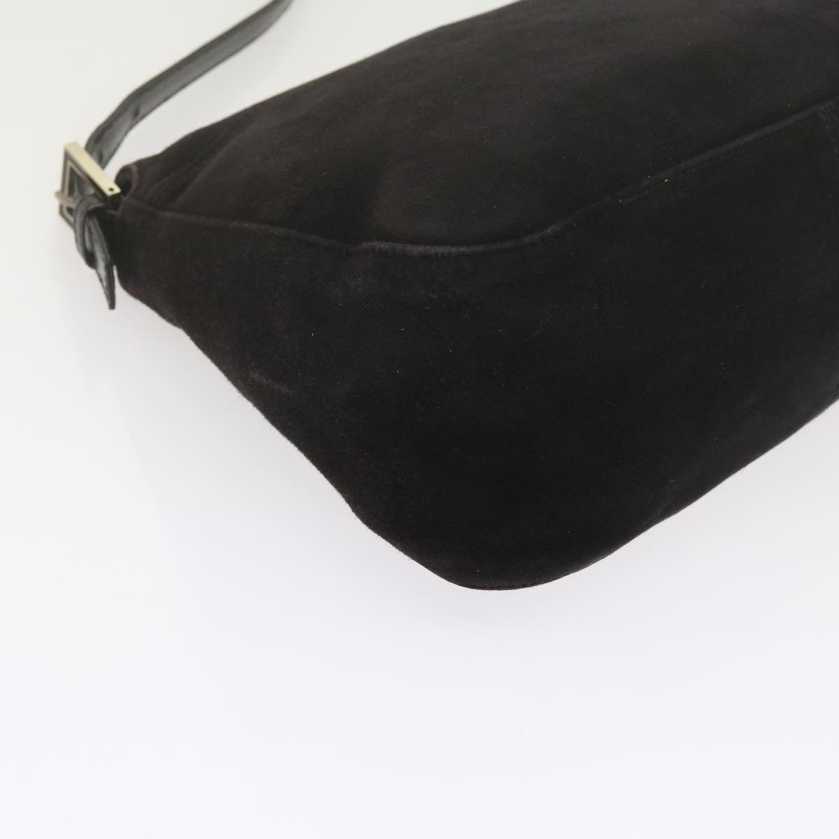FENDI Mamma Baguette Shoulder Bag Suede Black 2308 26325 089 bs11079