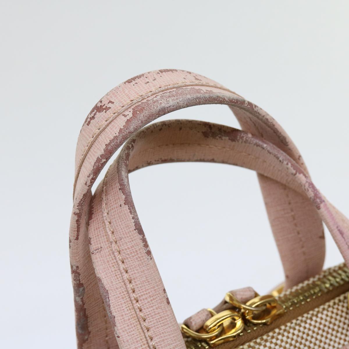FENDI Chameleon Hand Bag Leather 2way Pink bs11132