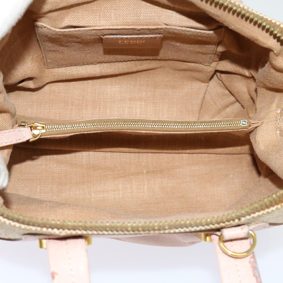 FENDI Chameleon Hand Bag Leather 2way Pink bs11132