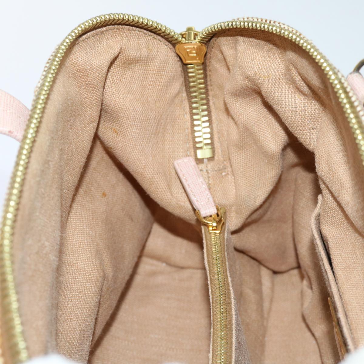 FENDI Chameleon Hand Bag Leather 2way Pink bs11132