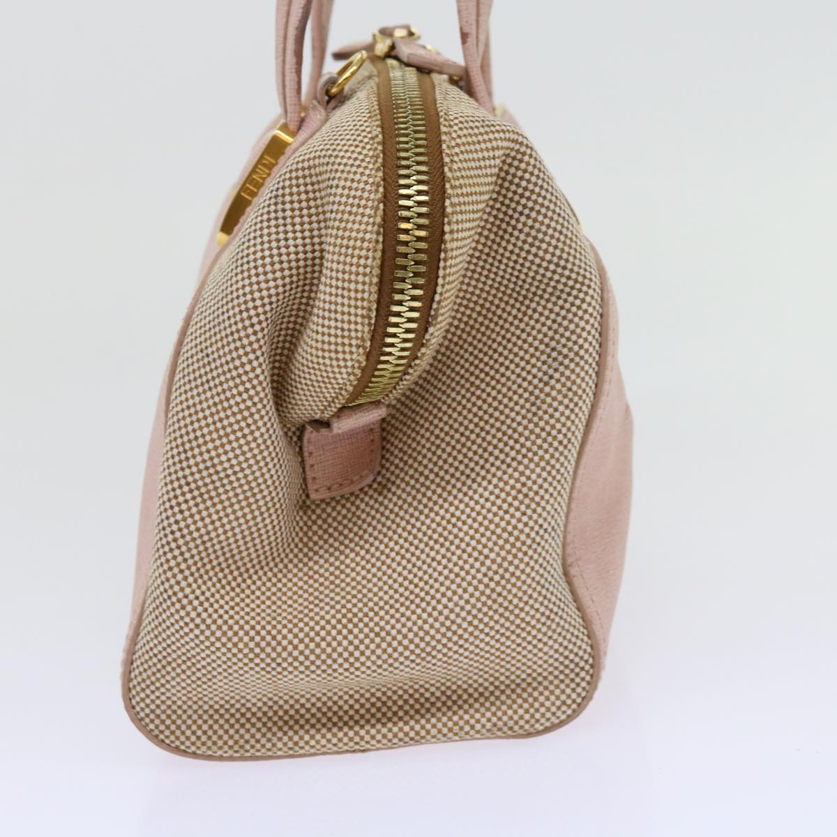 FENDI Chameleon Hand Bag Leather 2way Pink bs11132