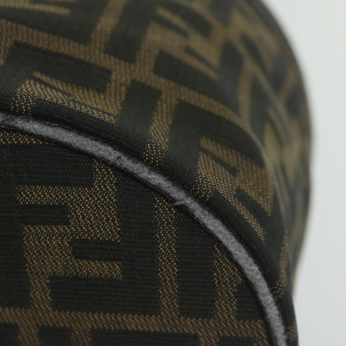 FENDI Zucca Canvas Vanity Cosmetic Pouch Black Brown bs11154