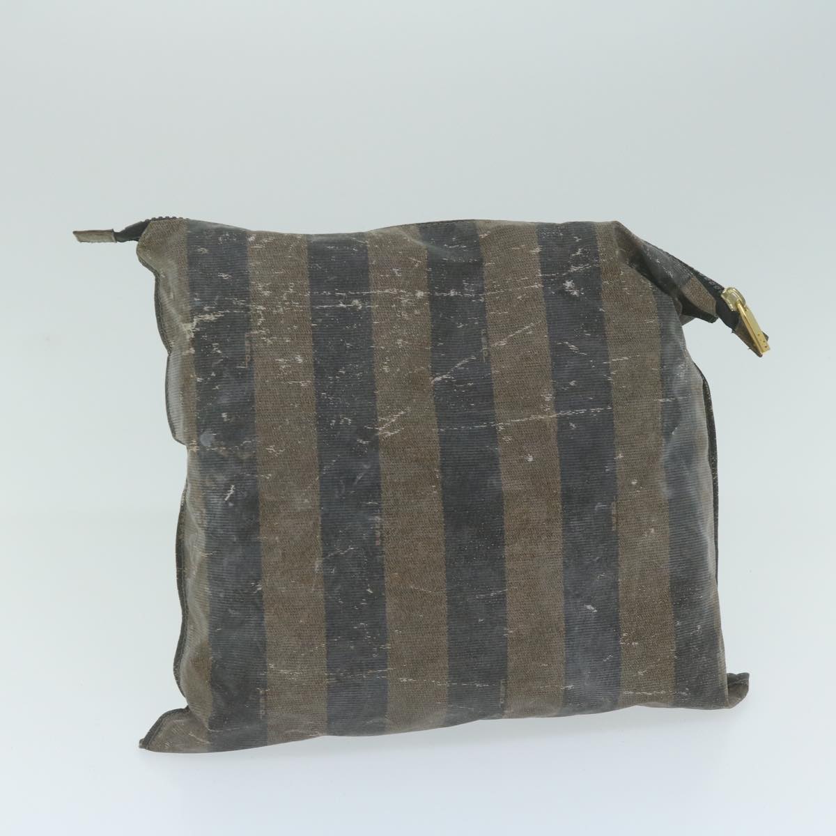 FENDI Pecan Canvas Pouch Boston Bag Coated Canvas 3Set Brown Black bs11155