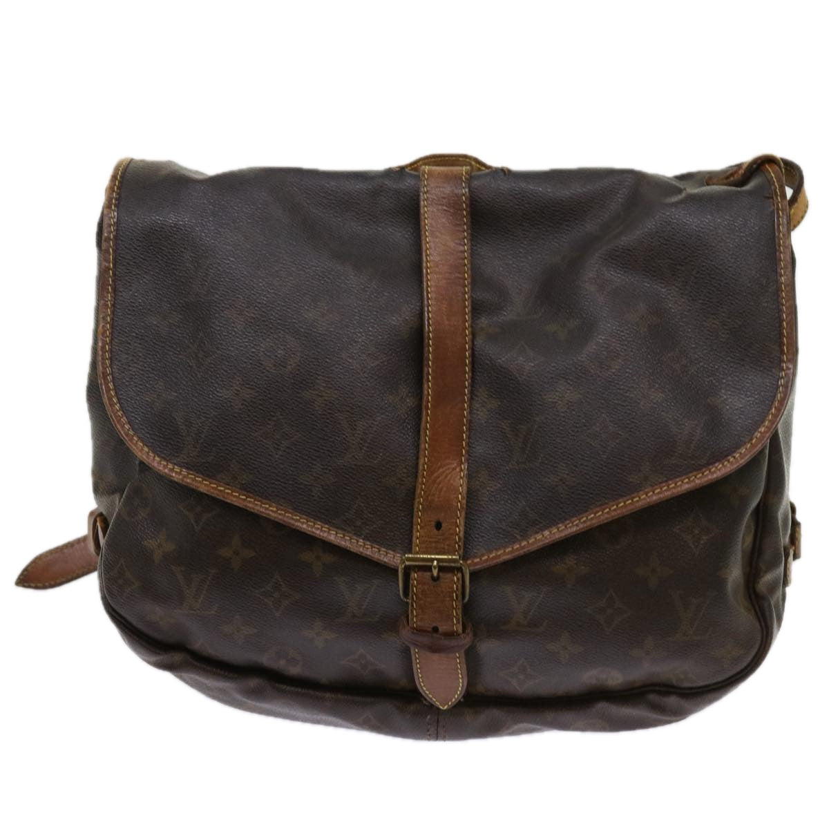 LOUIS VUITTON Monogram Saumur 35 Shoulder Bag M42254 LV bs11196