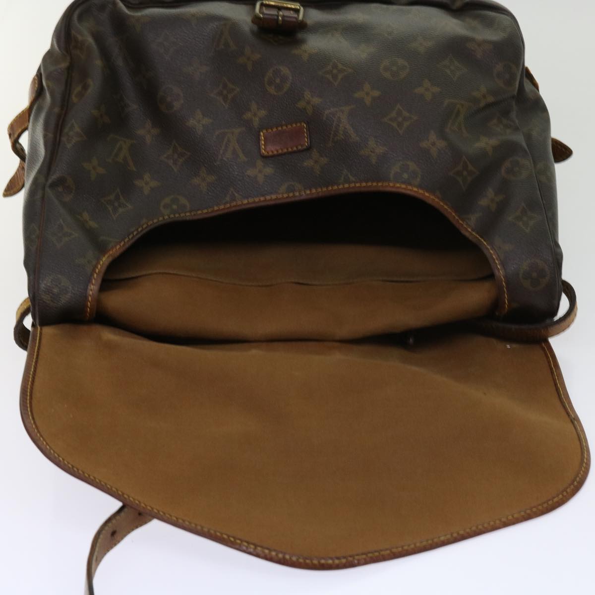 LOUIS VUITTON Monogram Saumur 35 Shoulder Bag M42254 LV bs11196