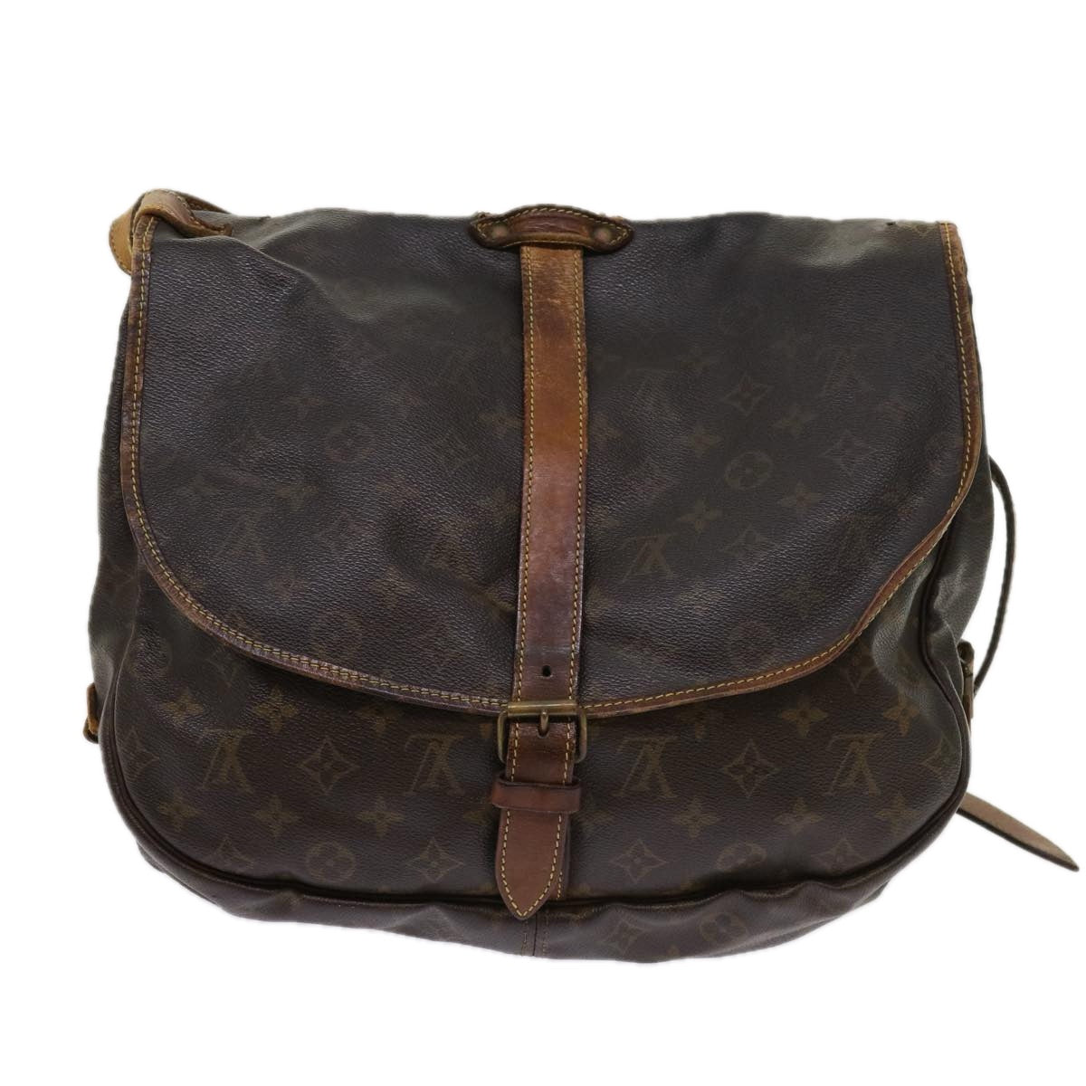 LOUIS VUITTON Monogram Saumur 35 Shoulder Bag M42254 LV bs11196