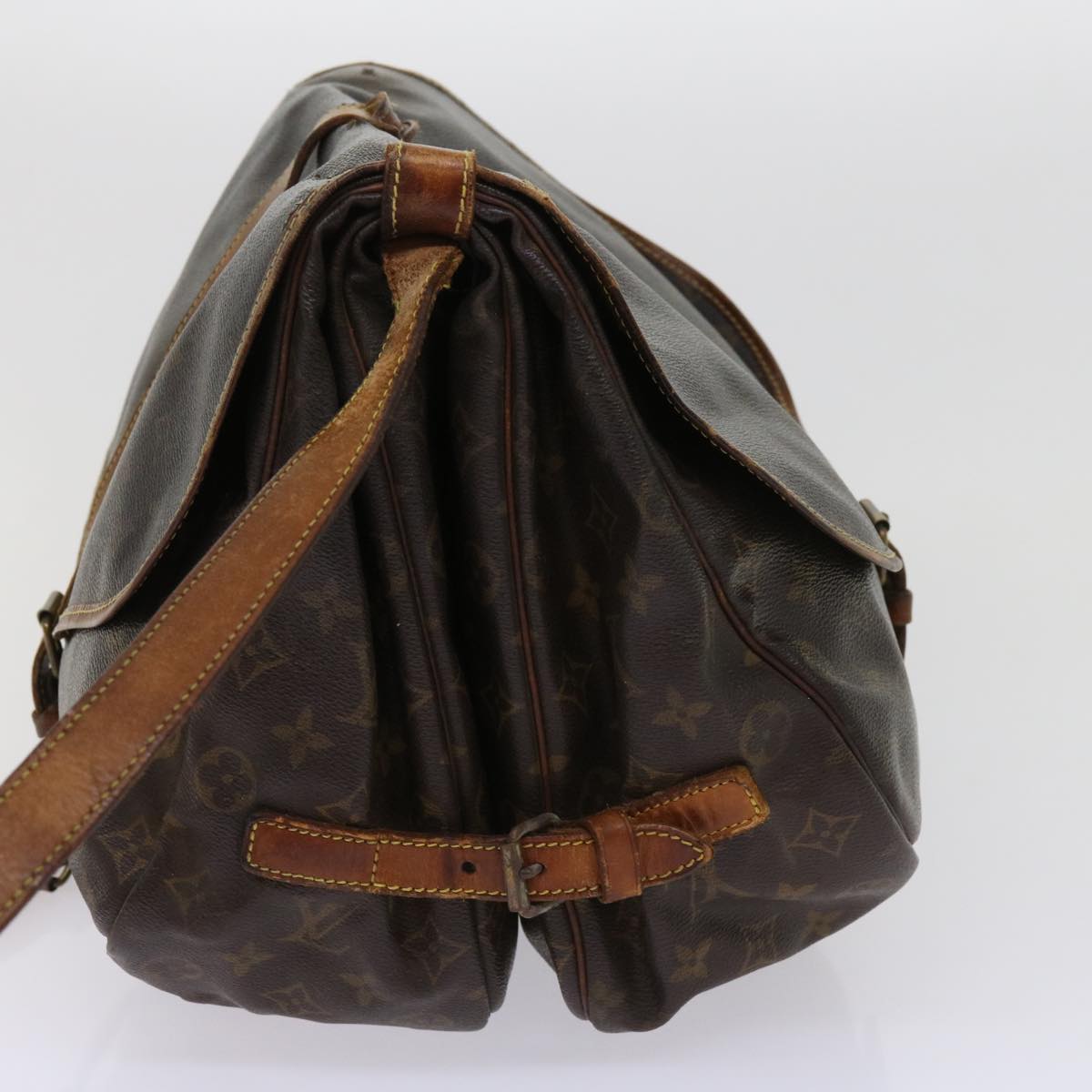 LOUIS VUITTON Monogram Saumur 35 Shoulder Bag M42254 LV bs11196