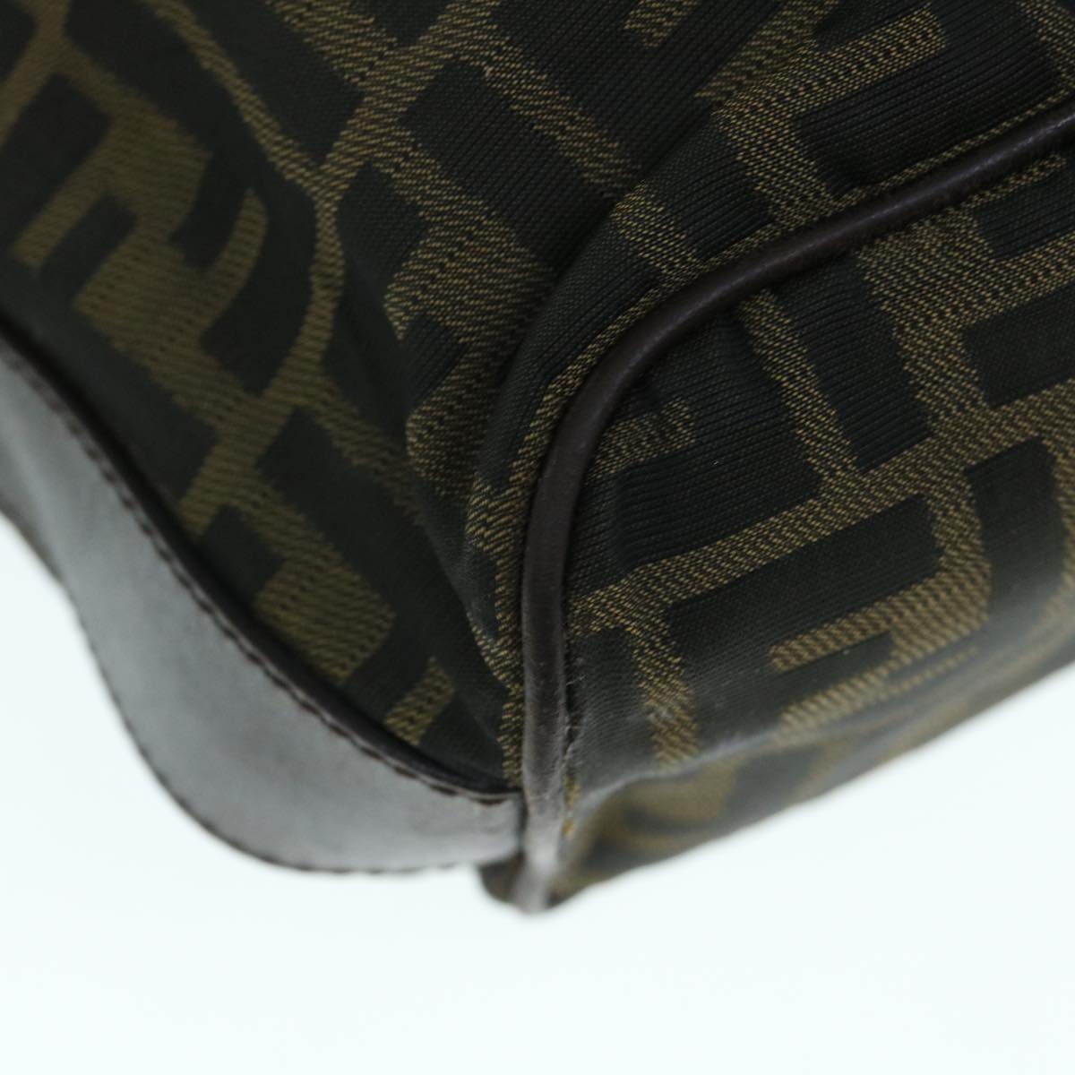 FENDI Zucca Canvas Shoulder Bag Black Brown bs11305