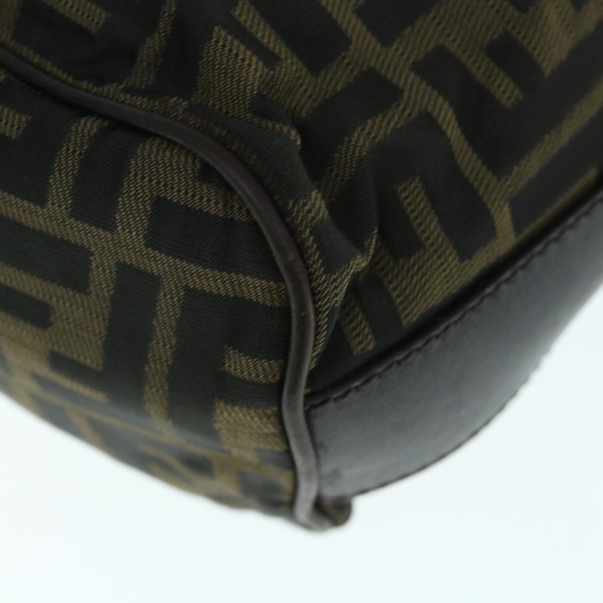 FENDI Zucca Canvas Shoulder Bag Black Brown bs11305