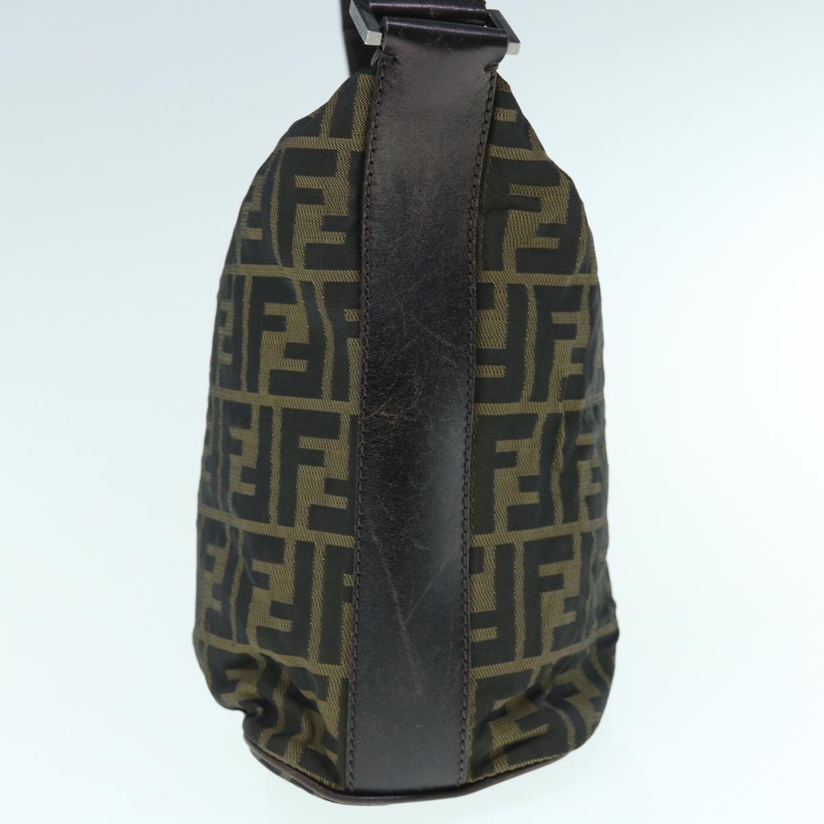 FENDI Zucca Canvas Shoulder Bag Black Brown bs11305