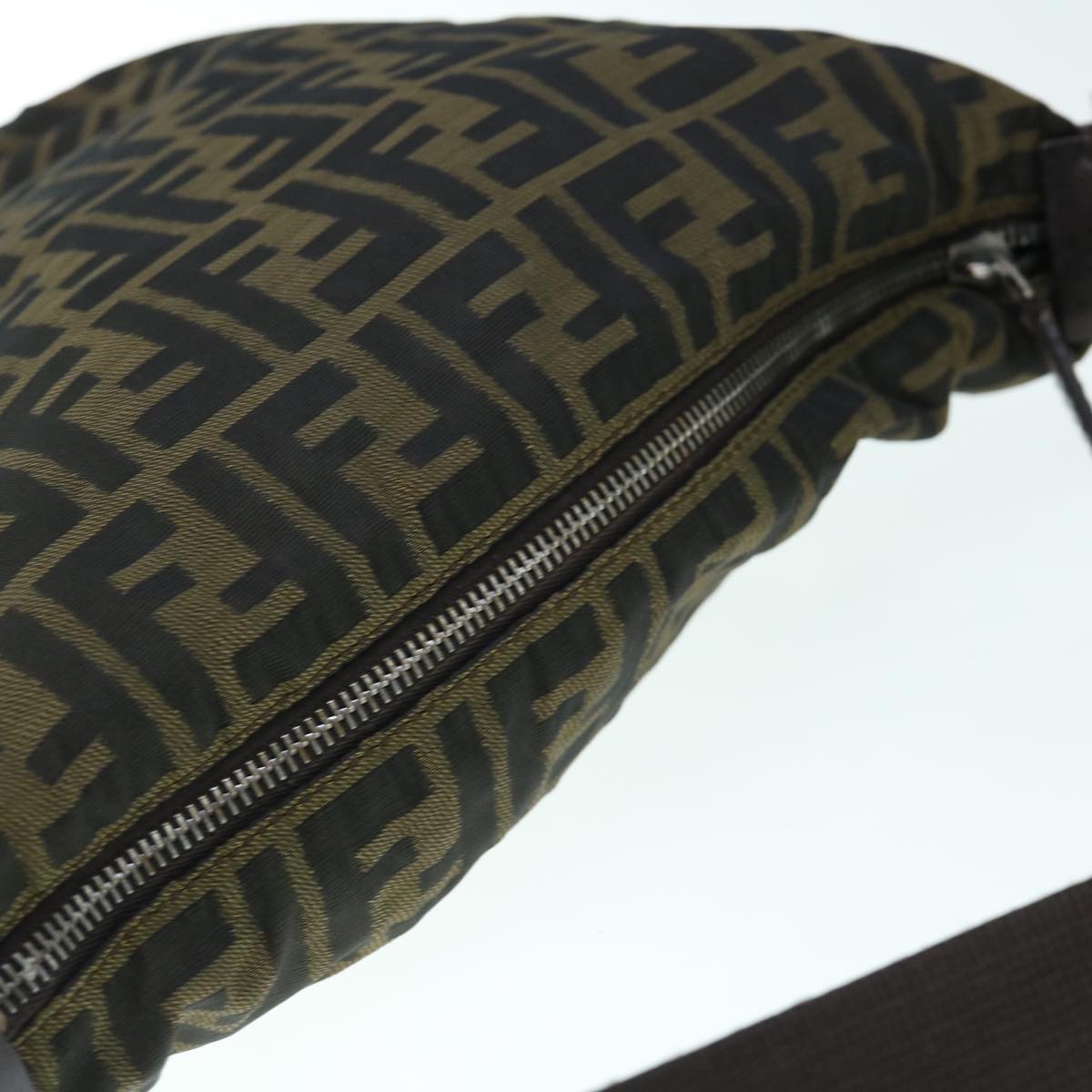FENDI Zucca Canvas Shoulder Bag Black Brown bs11305