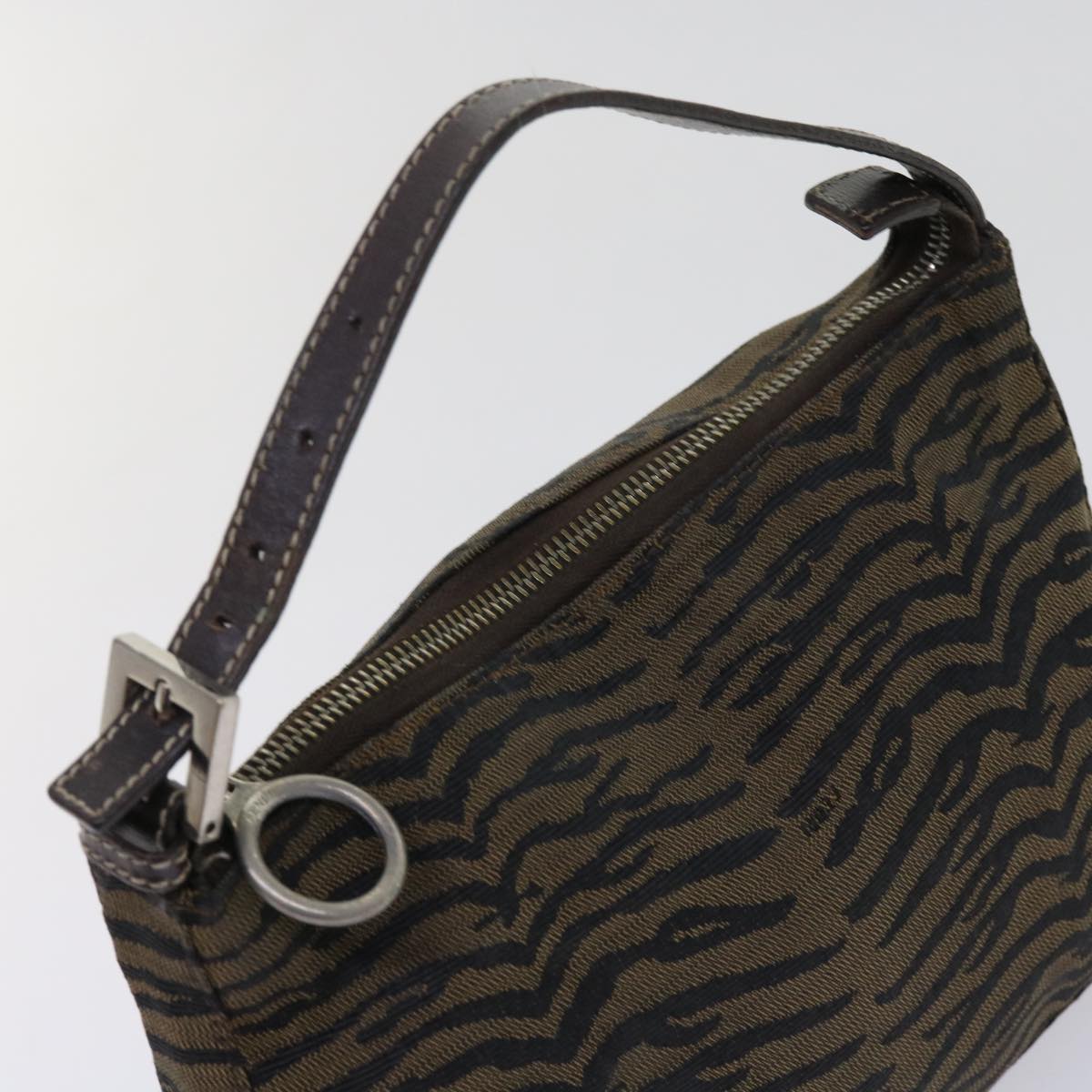 FENDI Pecan Canvas Pouch Hand Bag 2Set Brown bs11306
