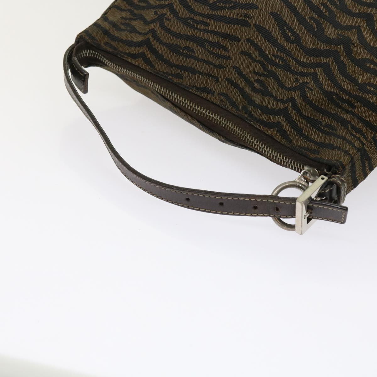 FENDI Pecan Canvas Pouch Hand Bag 2Set Brown bs11306