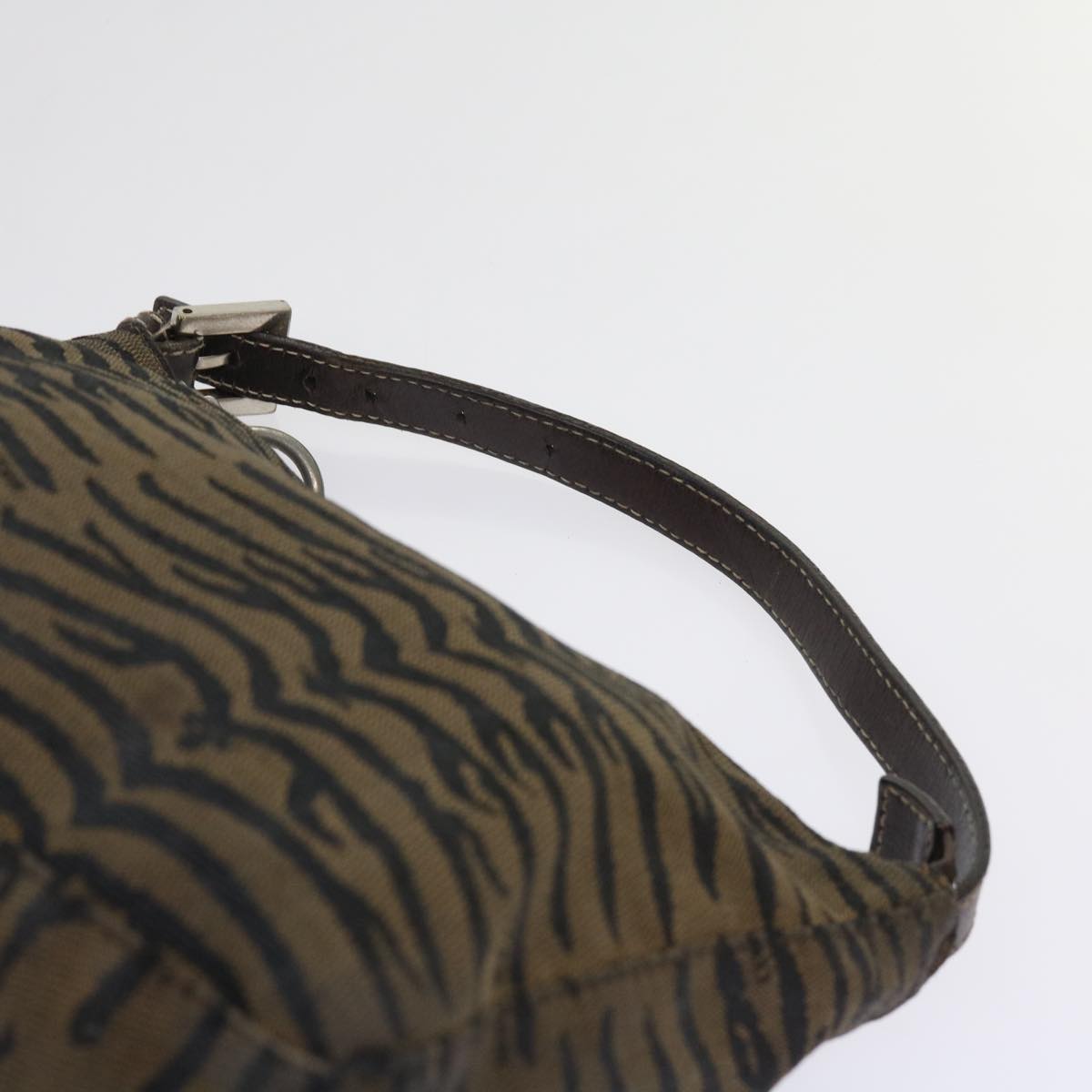 FENDI Pecan Canvas Pouch Hand Bag 2Set Brown bs11306