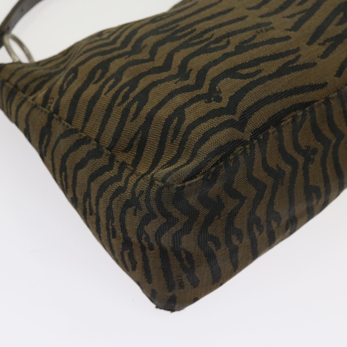 FENDI Pecan Canvas Pouch Hand Bag 2Set Brown bs11306