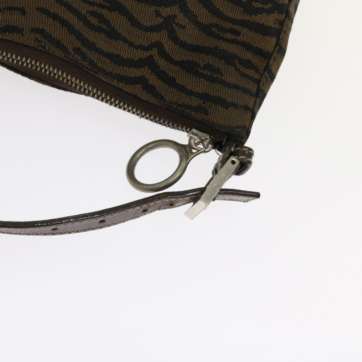 FENDI Pecan Canvas Pouch Hand Bag 2Set Brown bs11306