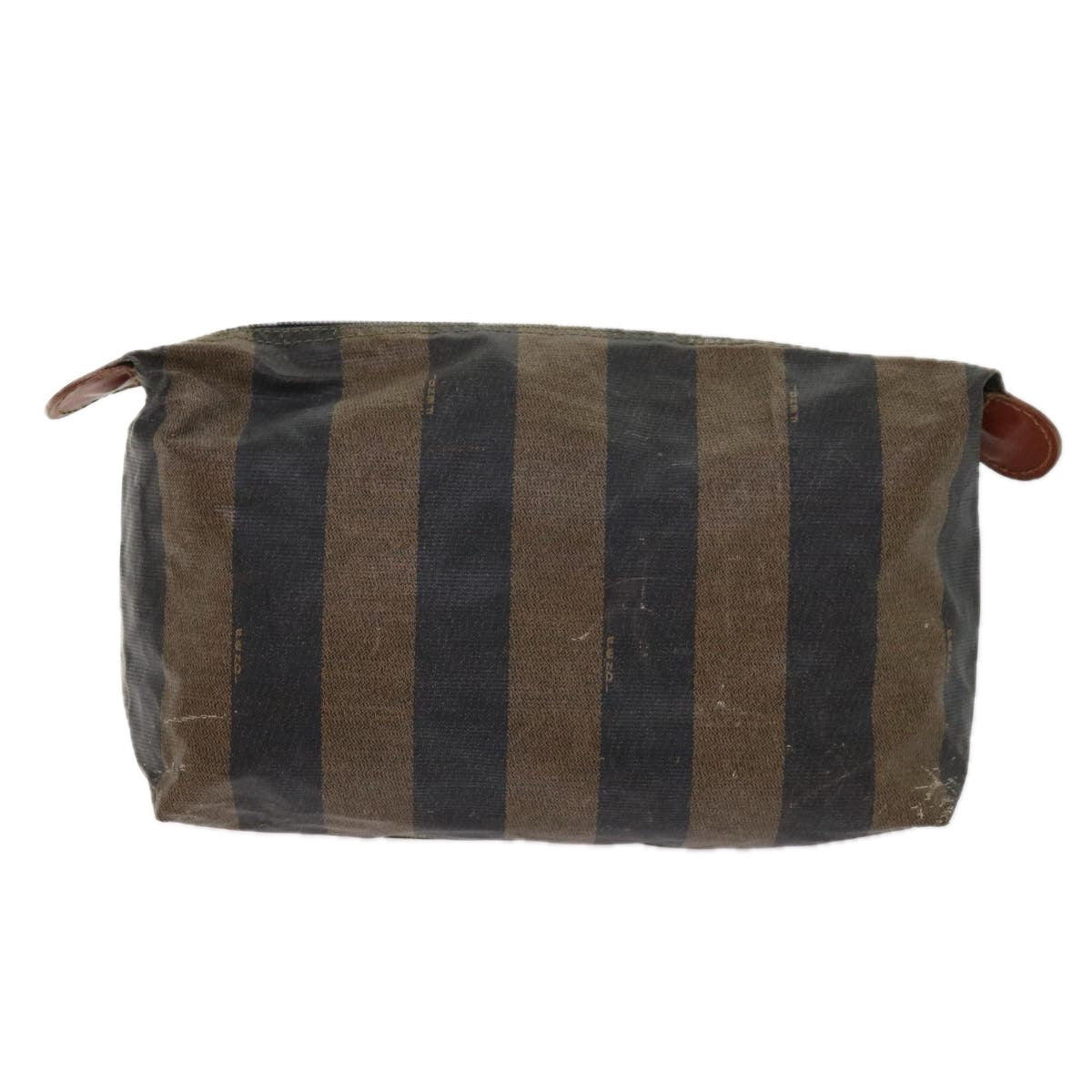 FENDI Pecan Canvas Pouch Hand Bag 2Set Brown bs11306