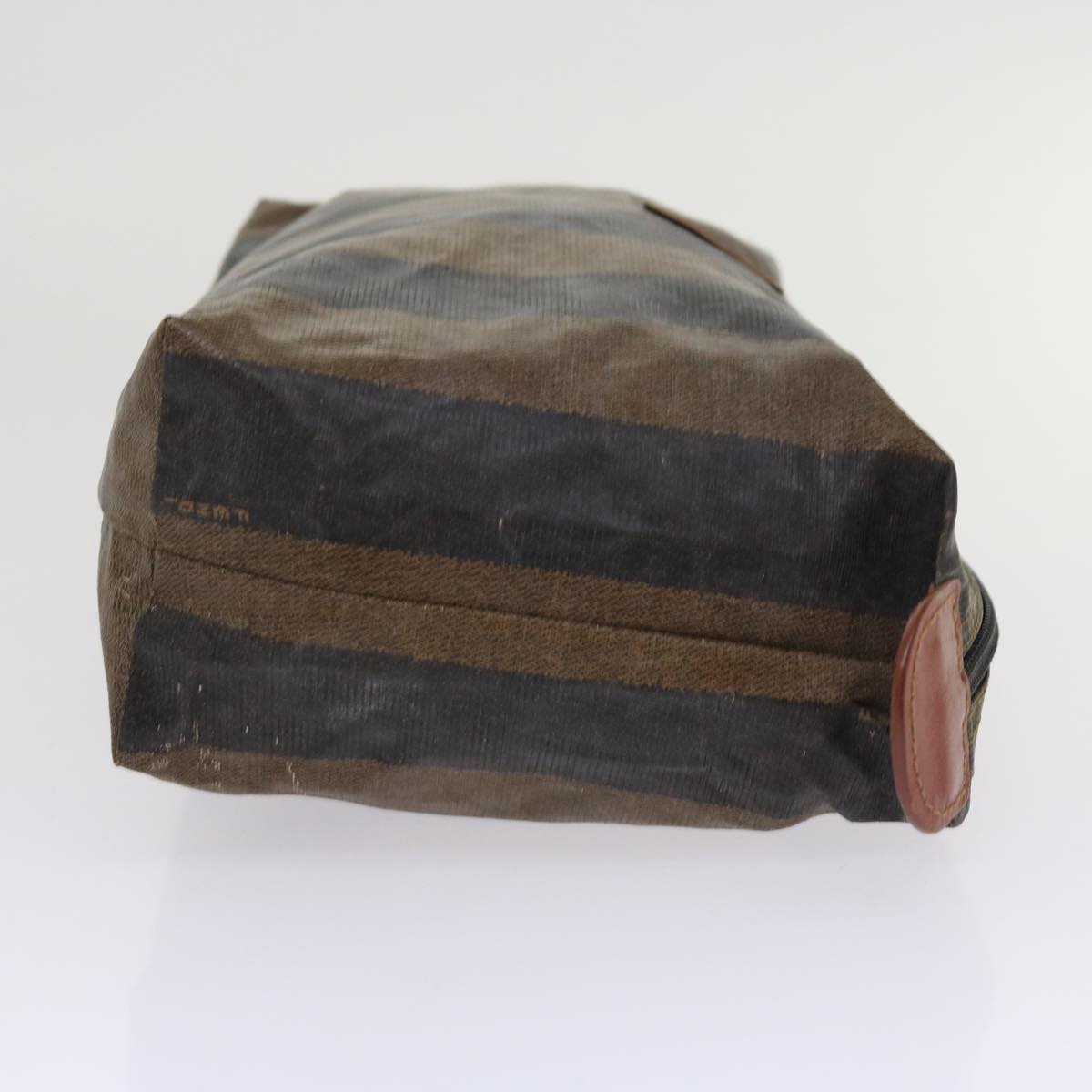 FENDI Pecan Canvas Pouch Hand Bag 2Set Brown bs11306