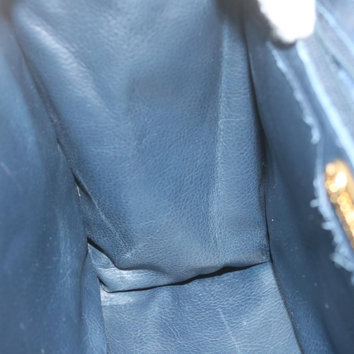 FENDI Hand Bag Leather Navy bs11310