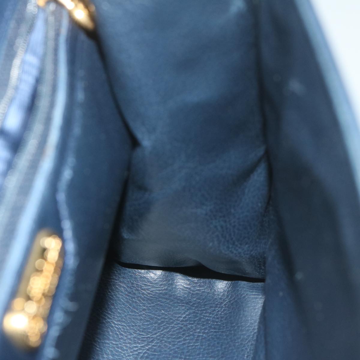 FENDI Hand Bag Leather Navy bs11310