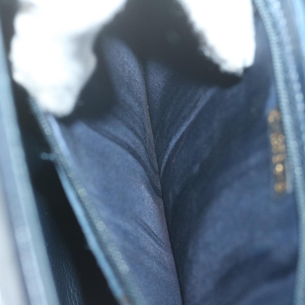 FENDI Hand Bag Leather Navy bs11310