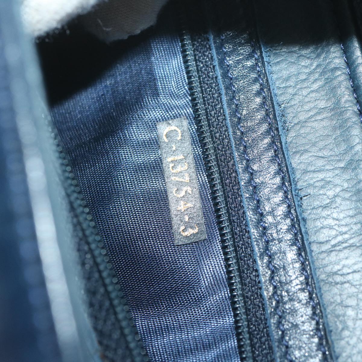 FENDI Hand Bag Leather Navy bs11310