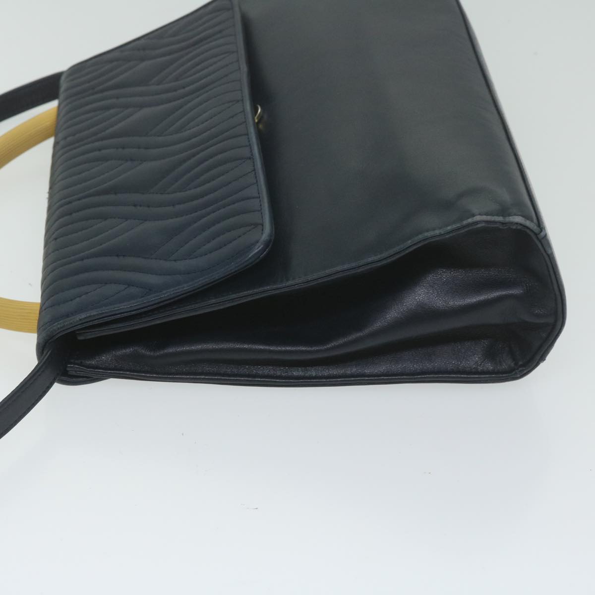 FENDI Hand Bag Leather Navy bs11310