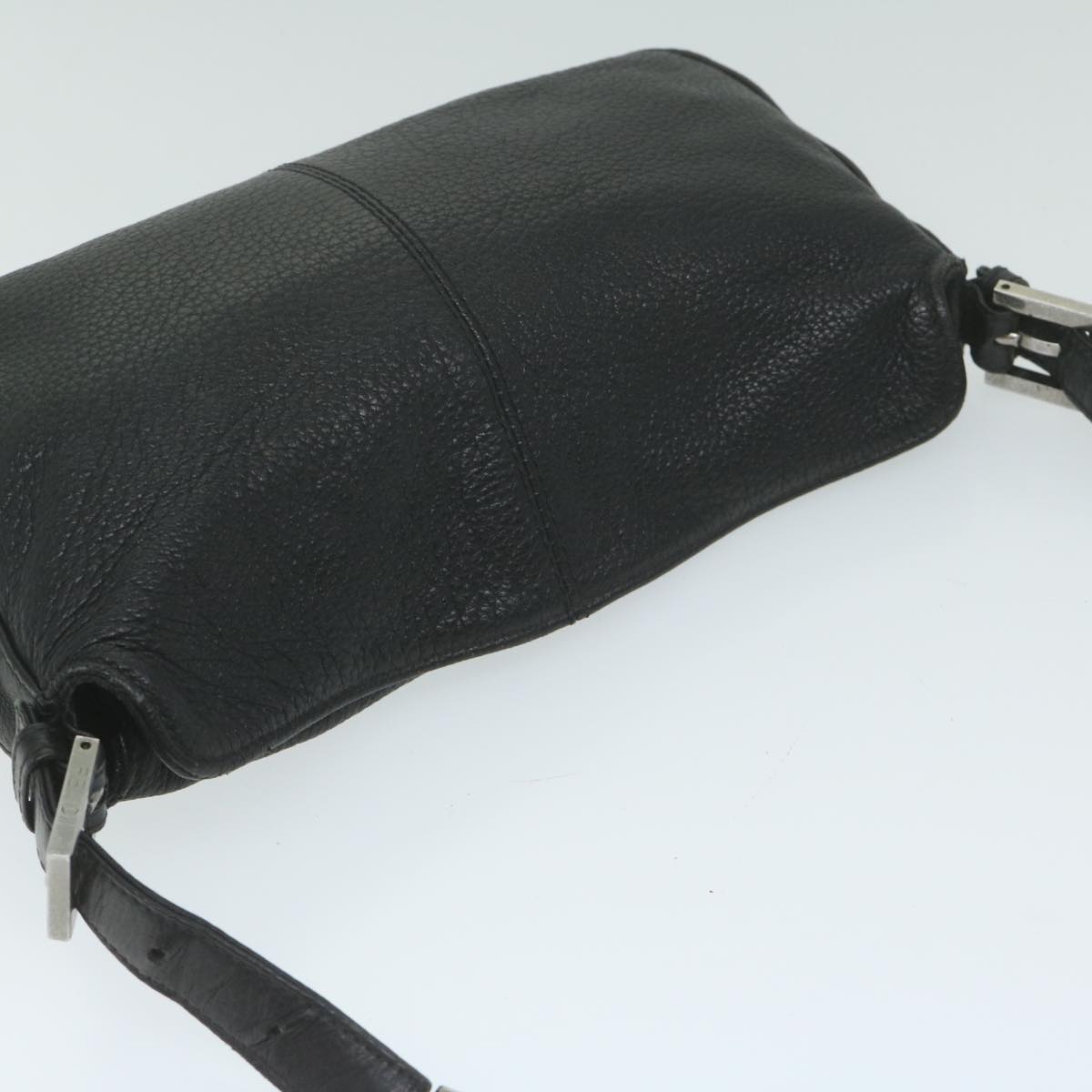 FENDI Chain Shoulder Bag Leather Black bs11311