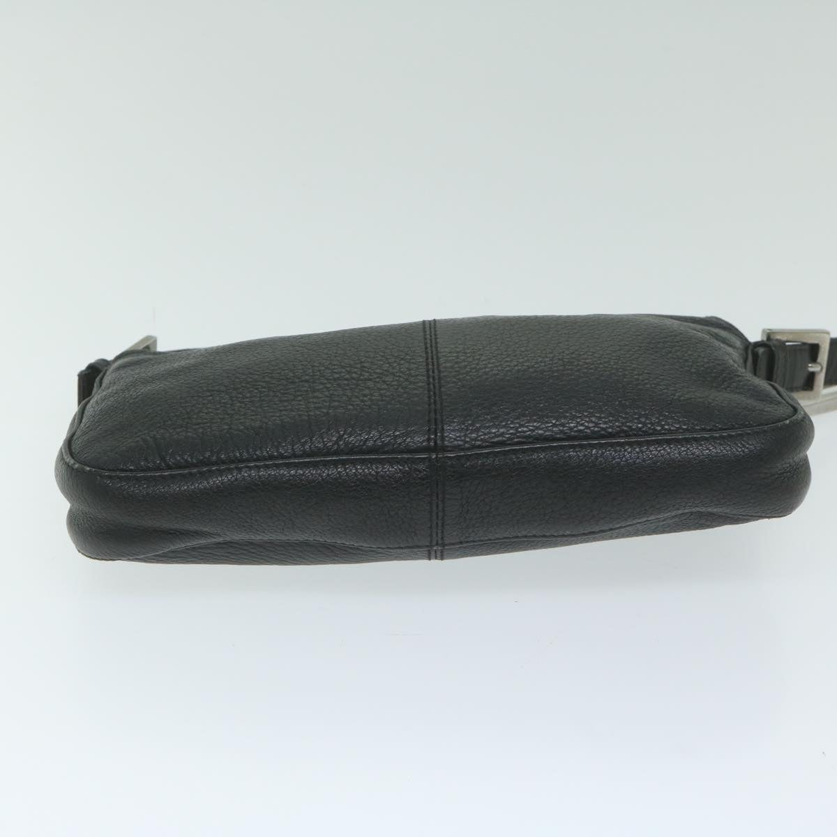 FENDI Chain Shoulder Bag Leather Black bs11311