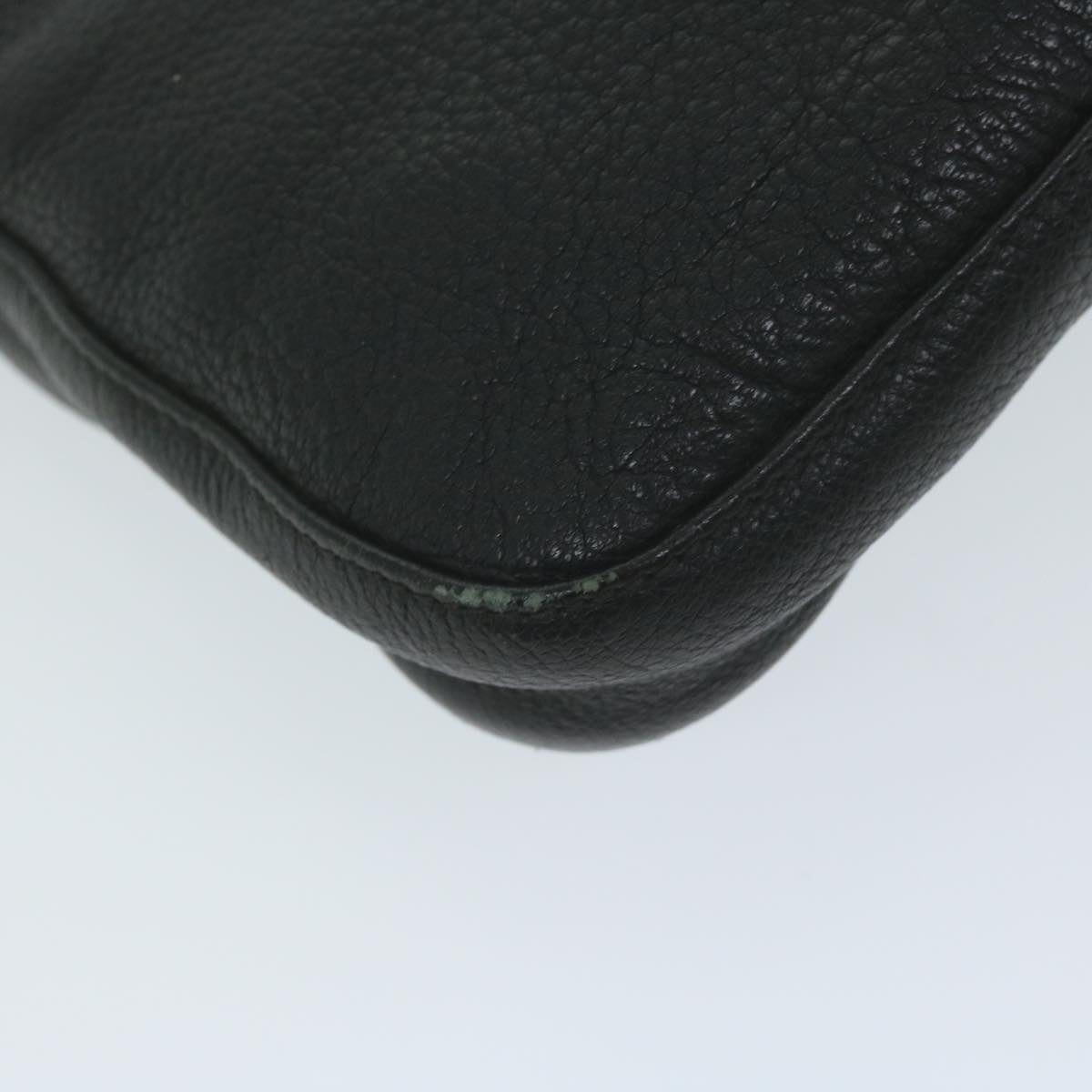 FENDI Chain Shoulder Bag Leather Black bs11311