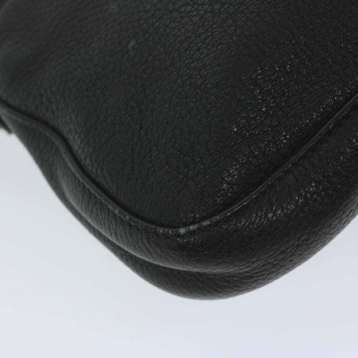 FENDI Chain Shoulder Bag Leather Black bs11311