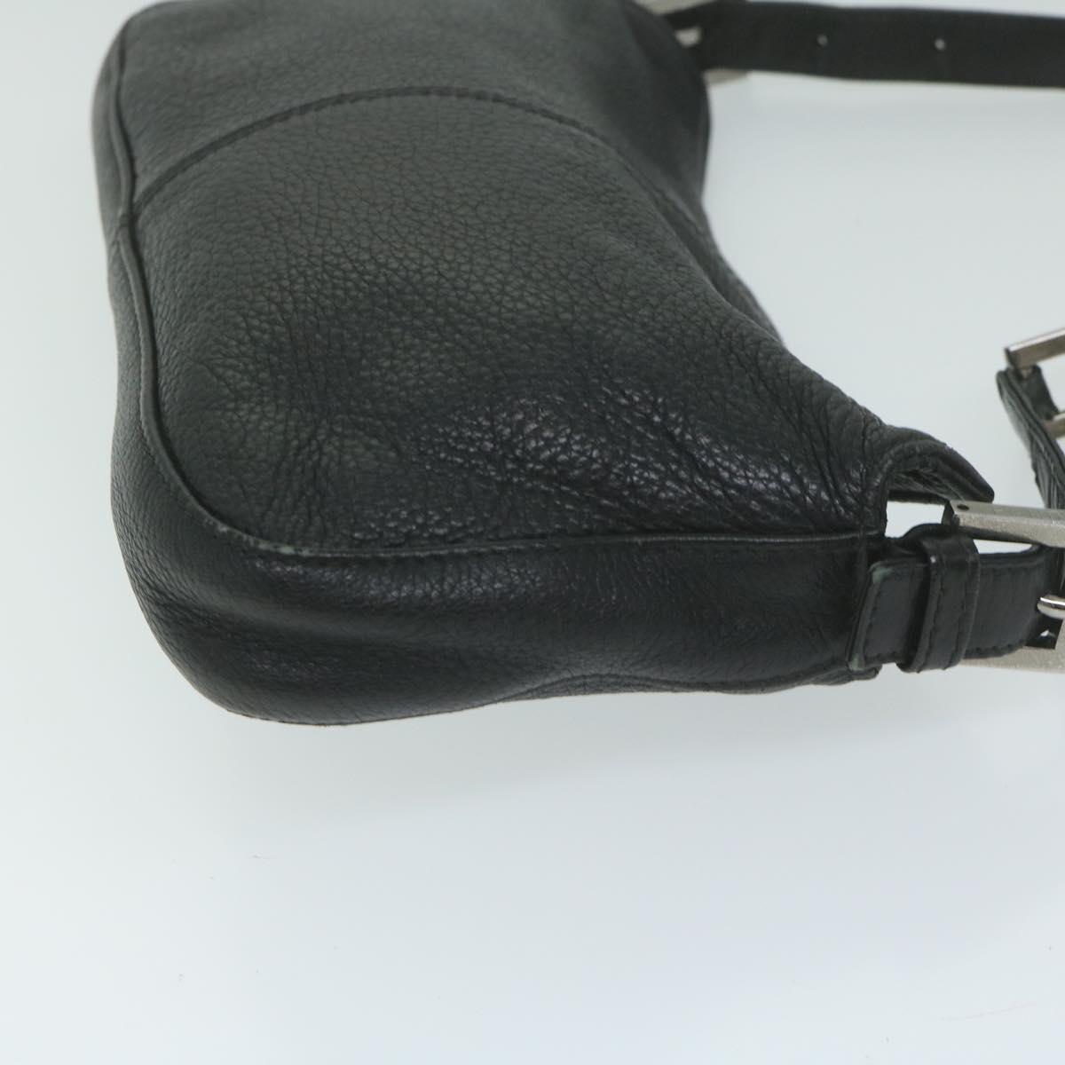 FENDI Chain Shoulder Bag Leather Black bs11311