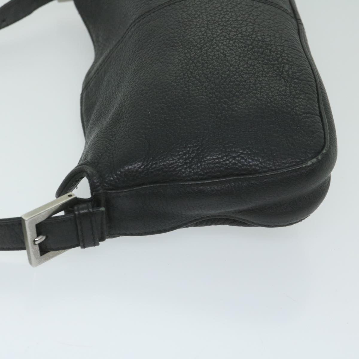 FENDI Chain Shoulder Bag Leather Black bs11311