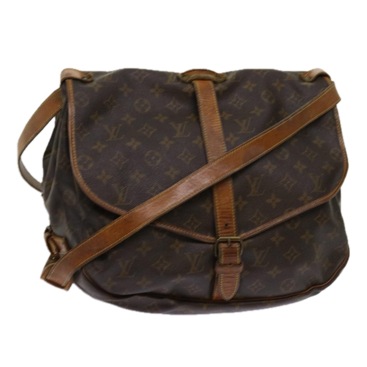 LOUIS VUITTON Monogram Saumur 35 Shoulder Bag M42254 LV bs11335